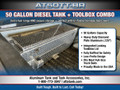 The AT50TT-BR, the 50 gallon aluminum auxiliary tank and toolbox combination designed for a Tri-Fold bed cover.  Call us today at 1-800-773-3047.