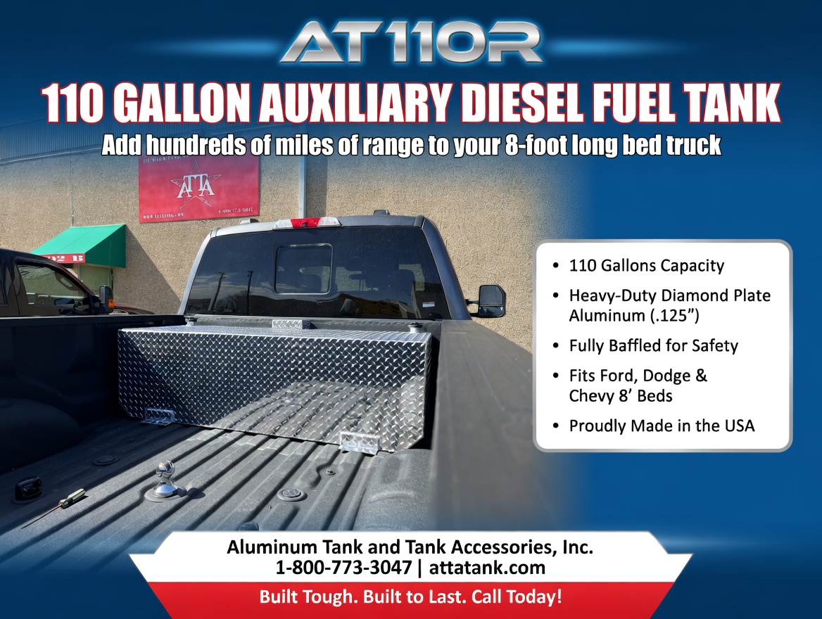 AT110R, Largest Rectangular Aluminum Auxiliary Tank