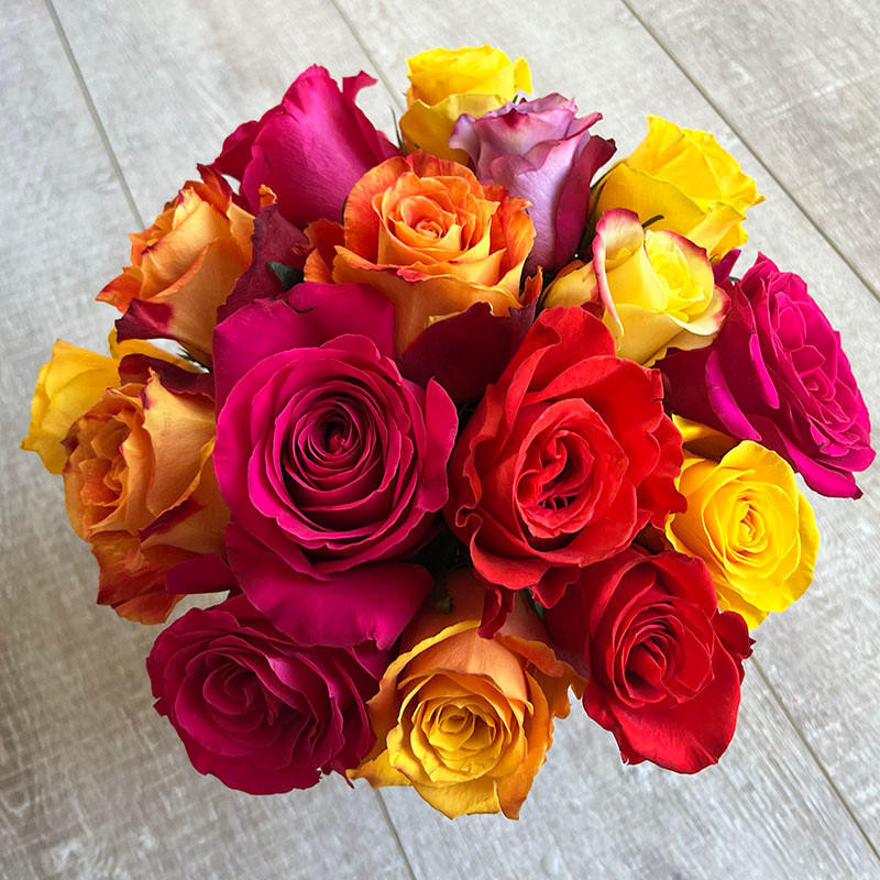 Vibrant Tea Roses Vibrant Roses - Bunches Florist
