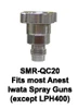 Q-Cup Spray Gun Cup Adapter SMR-QC20 - Fits Iwata Spray Guns (all except LPH400)