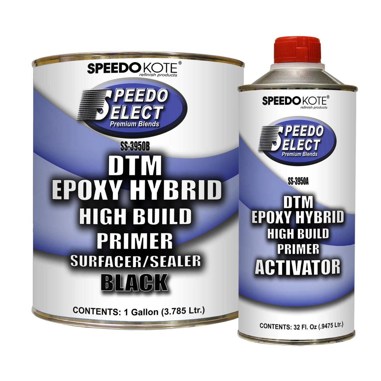 DTM Epoxy Hybrid Hi-build Primer Surfacer Sealer BLACK Gallon Kit