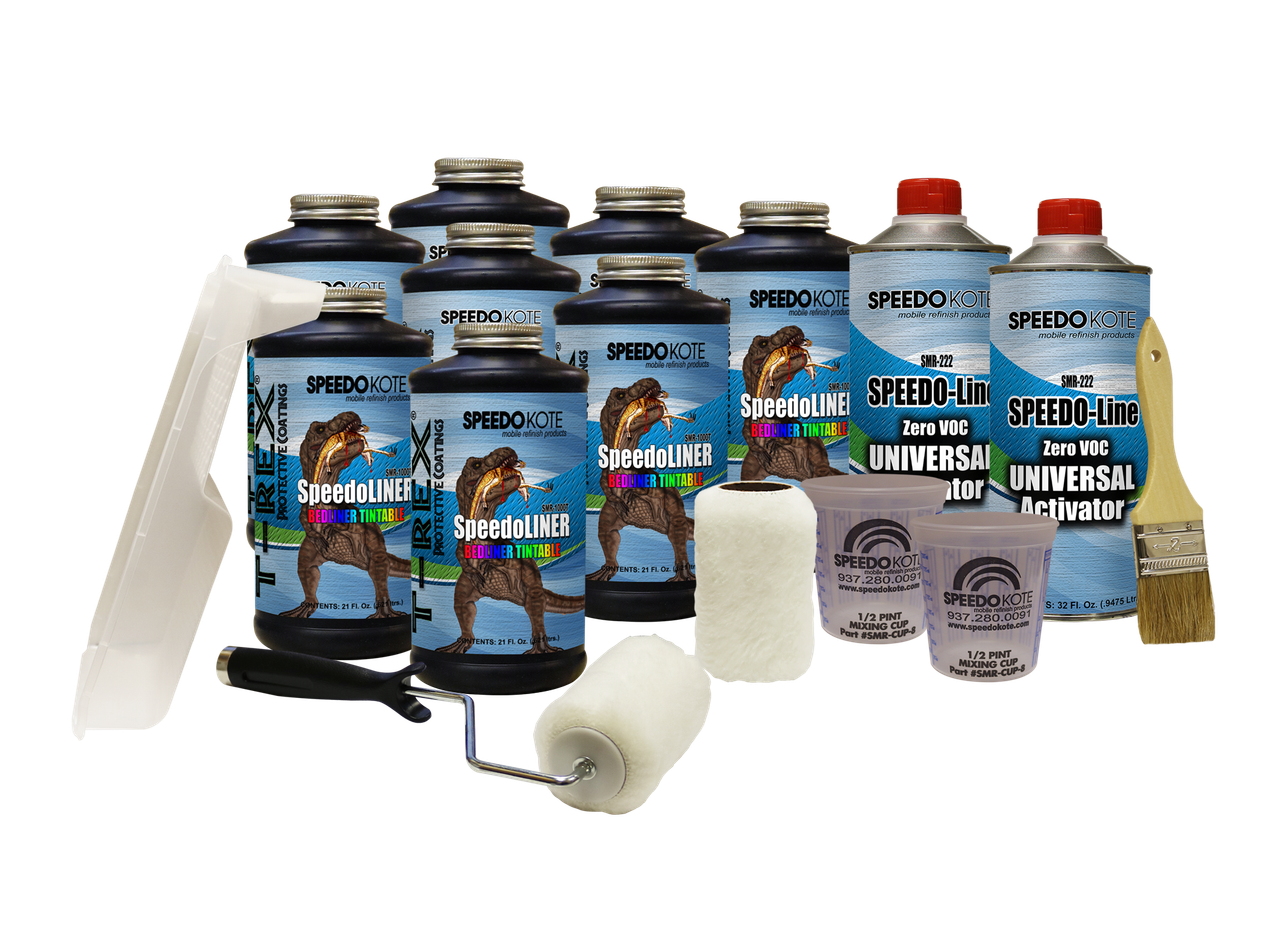 SMR-1000TROLL-K8 T-Rex Tintable Roll On Truck Bed Liner, Urethane, 8 quart kit T-Rex Protective Coatings