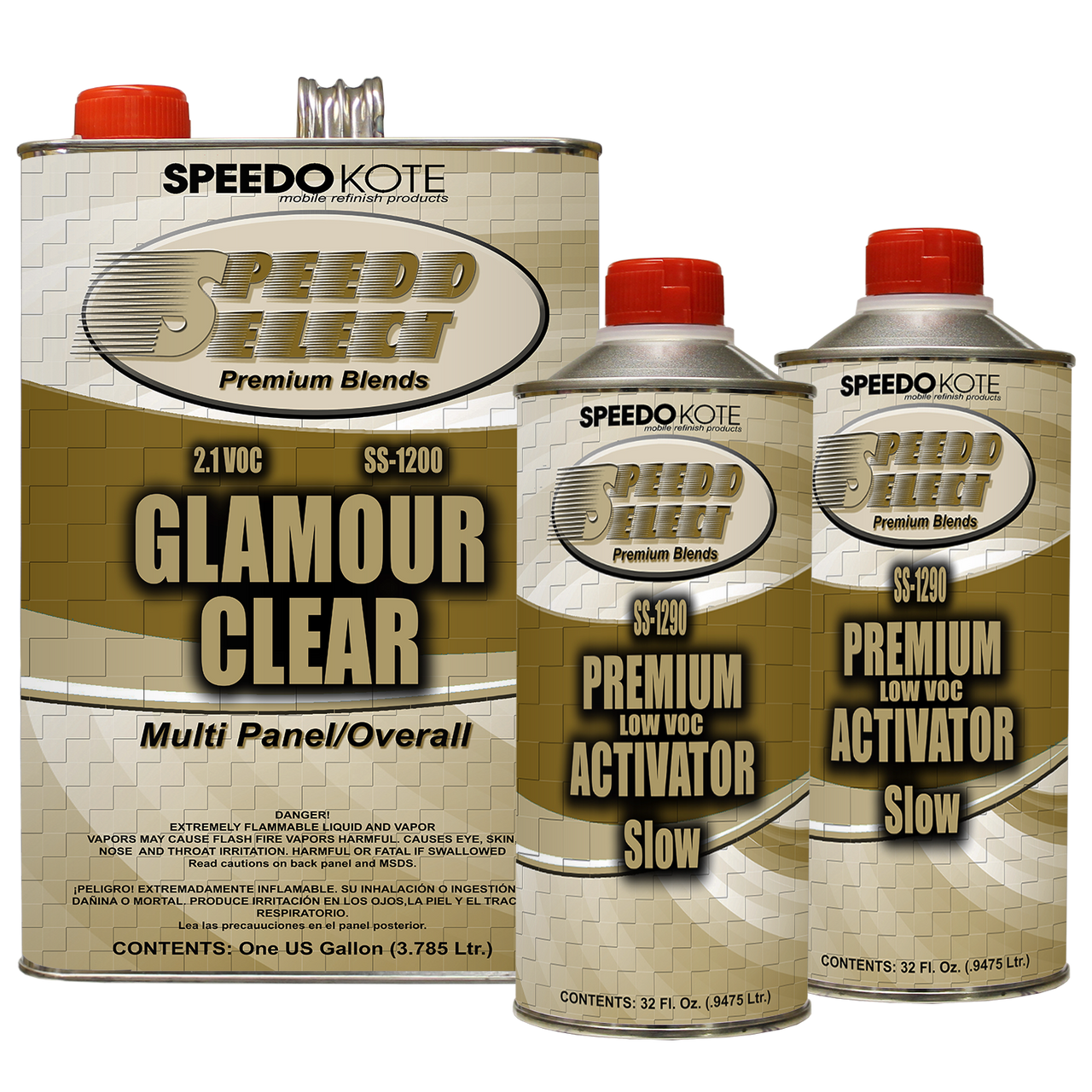 Ultra High Gloss 2.1 voc Clear Coat, 2:1 Clearcoat 6 Qt Hot Temp