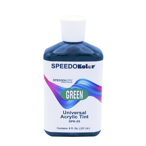 Universal solvent based Green tint, use in Primers, Bed Liner, SPK-55, 8 ounces