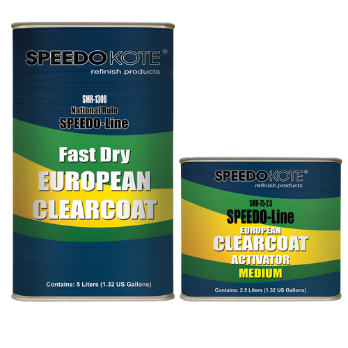 Fast Cure European Clear Coat, SMR-1300/75 7.5 Liter Euro Clearcoat w/Med Act.