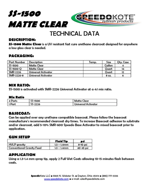 Acrylic 2K Urethane Matte Low Gloss Satin Clear Coat, Gallon kit with Activator