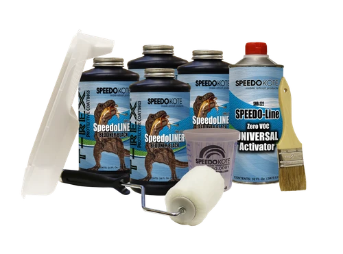 SMR-1000ROLL-K4 T-Rex Black Roll On Truck Bed Liner, 2K Urethane, 4 quart kit T-Rex Protective Coatings