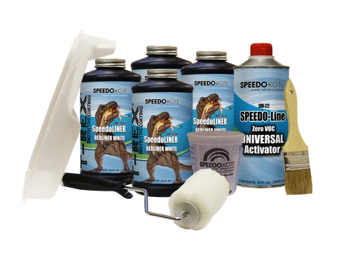 SMR-1000WROLL-K4 T-Rex White Roll On Truck Bed Liner, 2K Urethane, 4 quart kit T-Rex Protective Coatings