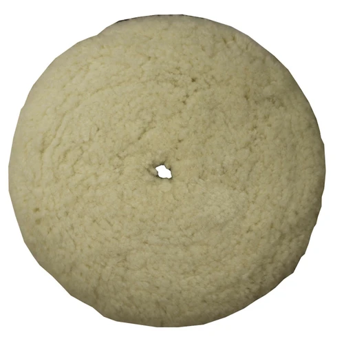 Wool 9" HEAVY CUT Automotive Buffing Pad Single-Sided (6" Hook and Loop) SS-WOOL Detail Products