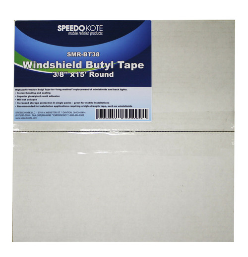 Windshield Butyl Tape, doors, headlights, Sealant, 3/8” x 15’ roll, SMR-BT38 