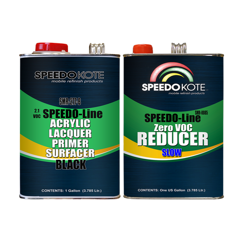 2.1 voc Acrylic Lacquer Primer Black 2 gal. kit Hot Temp Reducer SMR-277-B/0085 2.1 voc Acrylic Lacquer Primer Black 2 gal. kit Hot Temp Reducer SMR-277-B/0085
