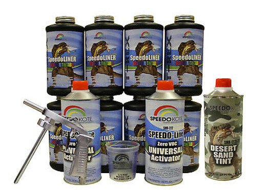 T-Rex Desert Sand Spray On urethane Truck Bed Liner, 8 quart kit, SMR-1000DS-K8