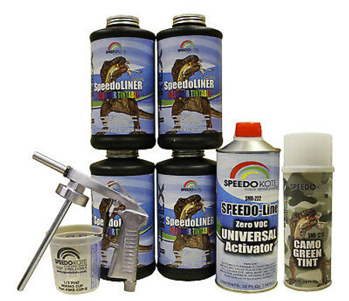 T-Rex Camo Green Spray On urethane Truck Bed Liner, 4 quart kit,  SMR-1000CG-K4 - Speedokote LLC