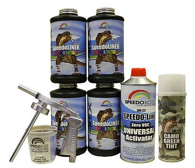 T-Rex Camo Green Spray On urethane Truck Bed Liner, 4 quart kit, SMR-1000CG-K4 Camo Green