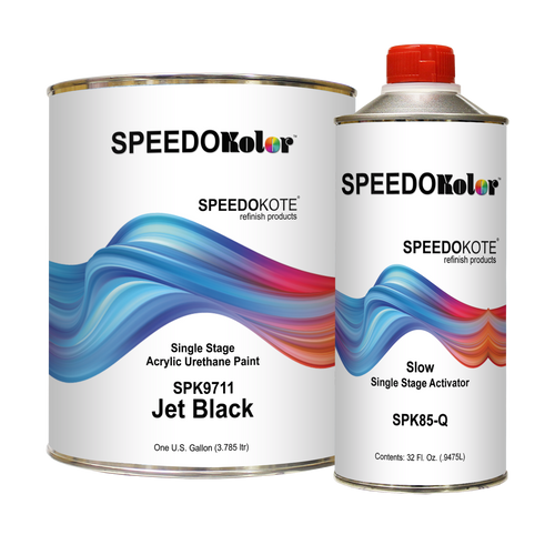 High Gloss Jet Black 2K Acrylic Urethane, 4:1 Gallon Slow Kit, SPK9711/SPK85