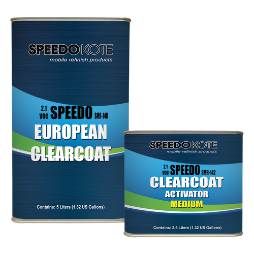 Euro Clear Low 2.1 VOC 2K Urethane, SMR-140 2:1 7.5L Clearcoat w/Medium Act.