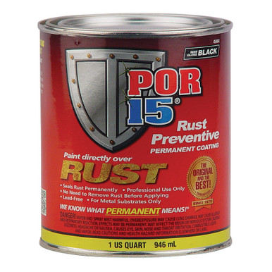 POR-15® Rust Preventive Paint - Semi-Gloss Black, Quart - Speedokote LLC