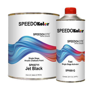 High Gloss Jet Black 2K Acrylic Urethane, 4:1 Gallon Fast Kit