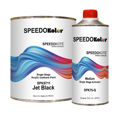 High Gloss Jet Black 2K Acrylic Urethane, 4:1 Gallon Medium Kit