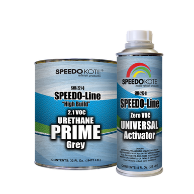 SMR-221GQ/222-8 2.1 Low VOC 2K Grey Urethane Primer Quart Kit