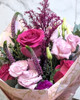 Hot pink roses with lisianthus and assorted chocolates gift box – Canada-wide delivery