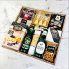 Men’s birthday or Super Bowl gift basket with craft beer and gourmet snack selection