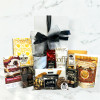 Coffee Lover Gift Box with premium coffee blends, marble mug, biscotti, chocolates, popcorn, and sweet treats