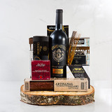 rustic red wine gift basket