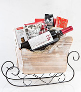 winter red wine basket