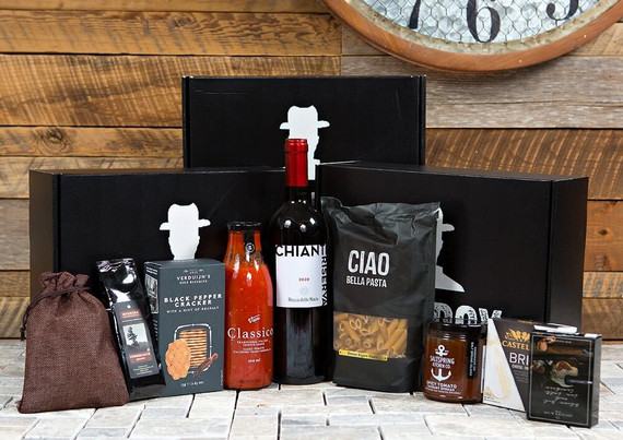 chianti and pasta gift box