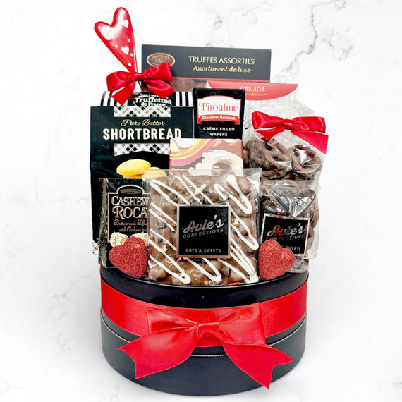 valentine's day chocolate gift basket