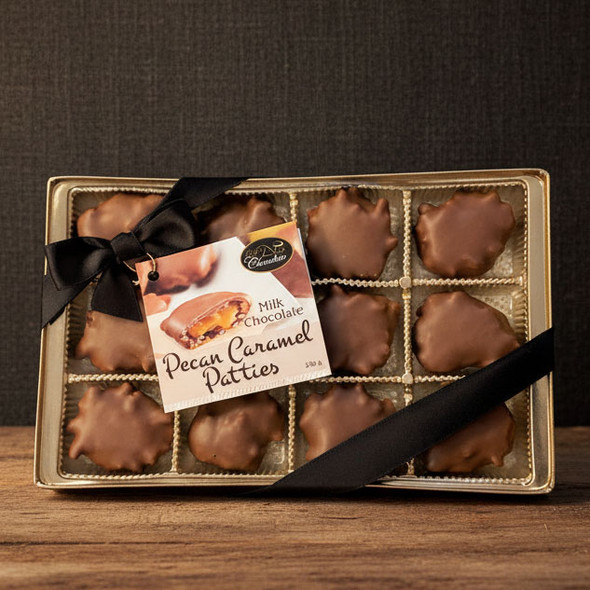 Add-on chocolate pecan caramels gift box