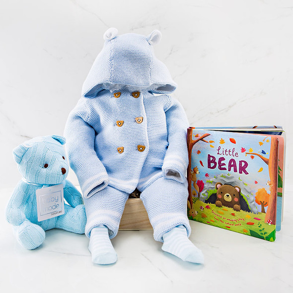 blue baby boy gift basket for delivery in toronto