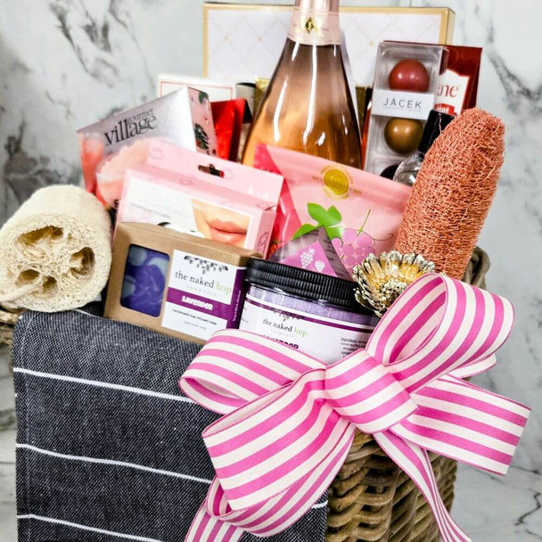 sparkling valentines spa basket milton