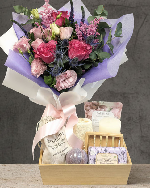 Flowers and Spa Gift Box