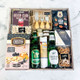 Kickoff Snacks & Beer Basket with gourmet savoury snacks