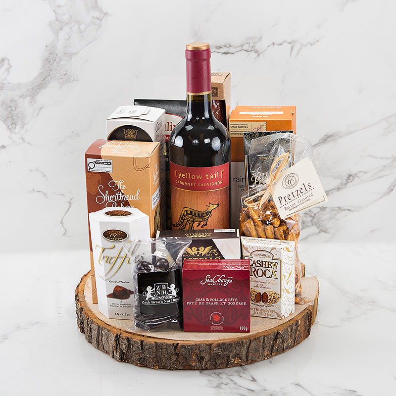 rustic red wine gift basket Toronto