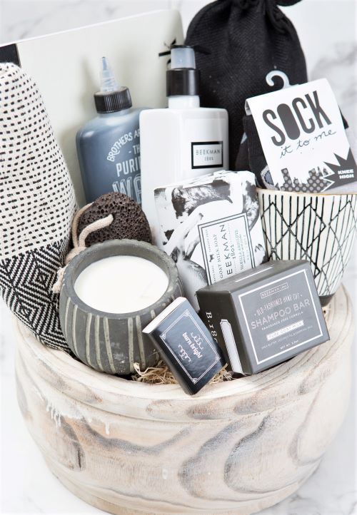 mens spa baskets and gifts