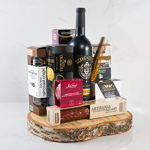 Rustic Red Wine Gift Basket Stave & Steel