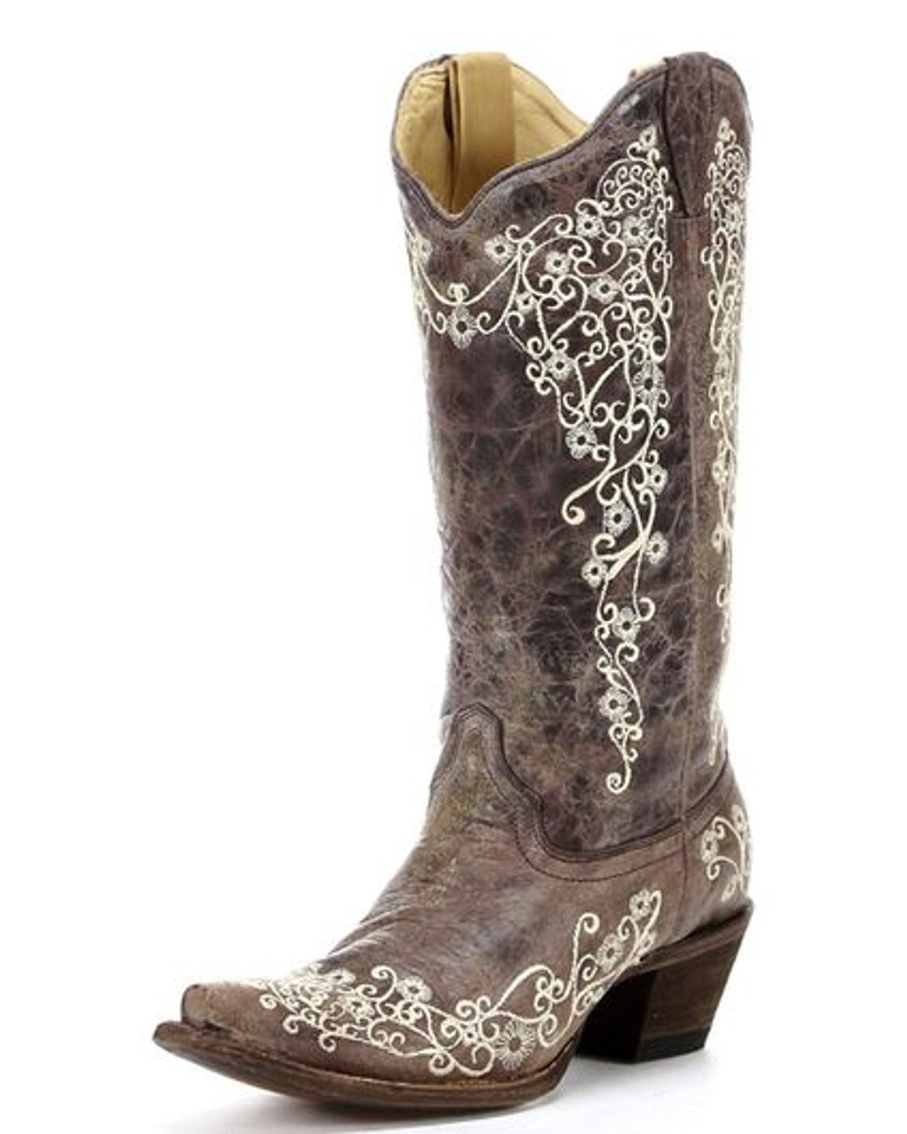 corral women's bone embroidery western boots