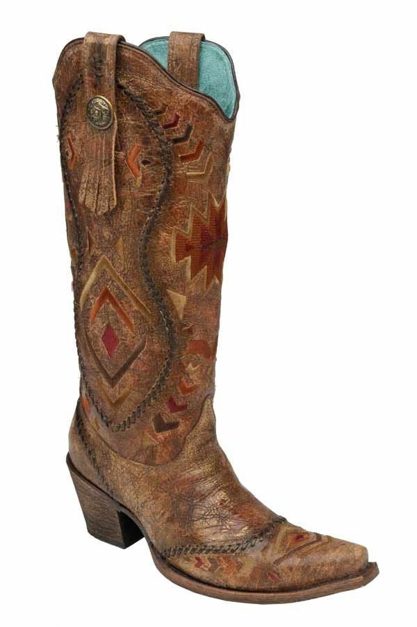 CORRAL BOOTS ブーツ 6 M Corral Tribal Cognac Boot - Leon River Mercantile