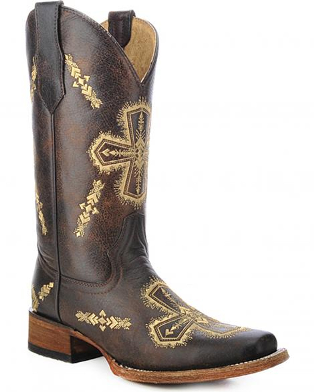 circle g cross embroidered cowgirl boots