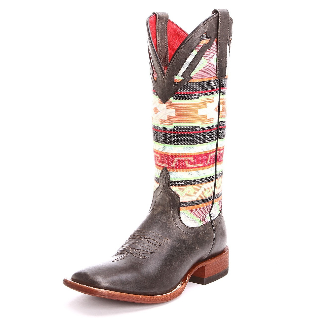 womens black square toe cowboy boots