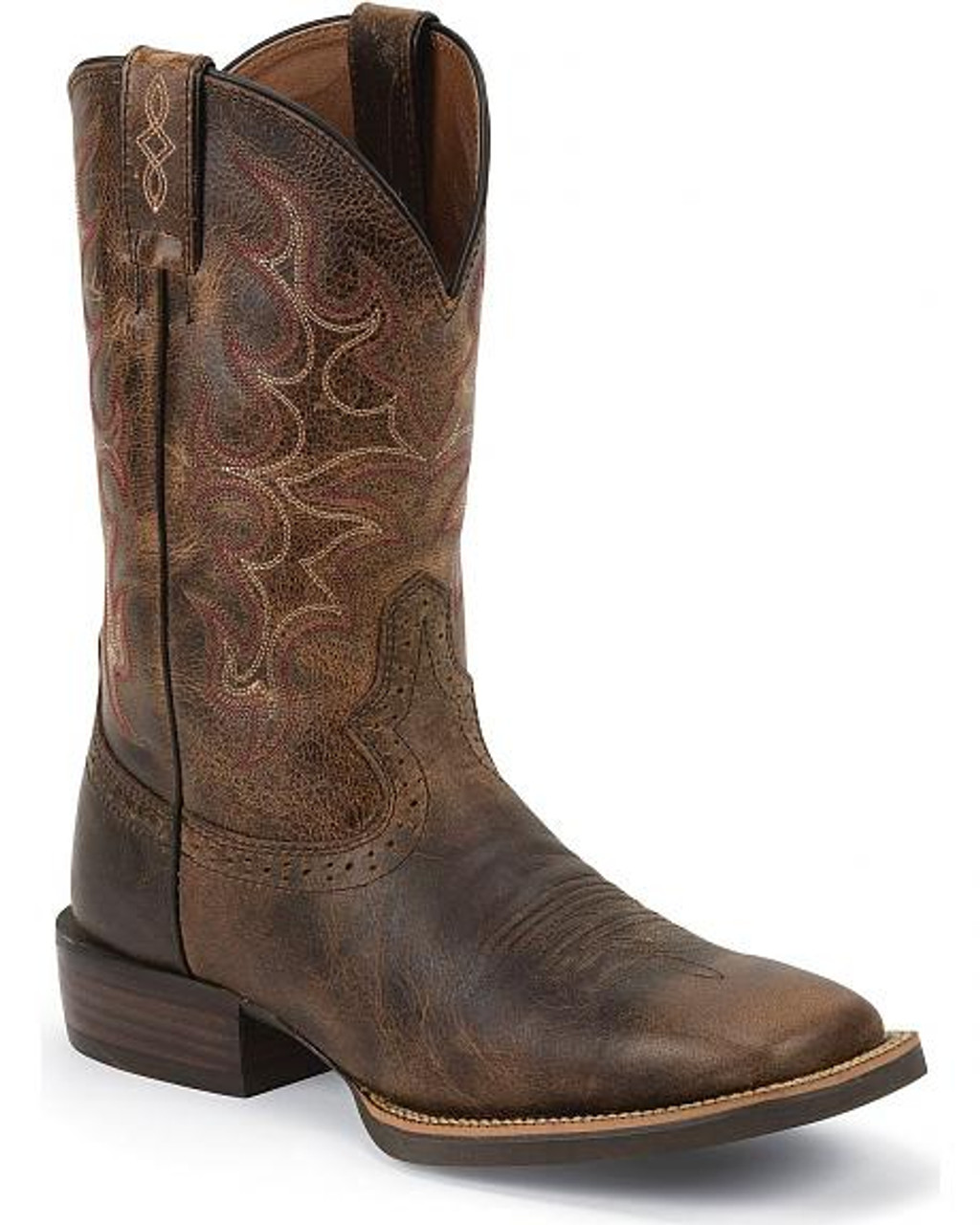 justin leather cowboy boots