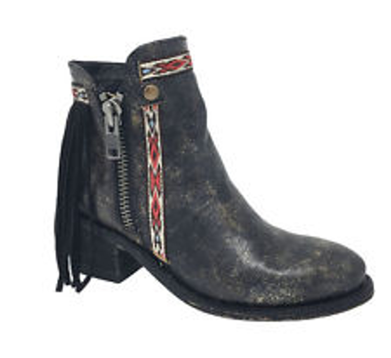 corral black fringe boots