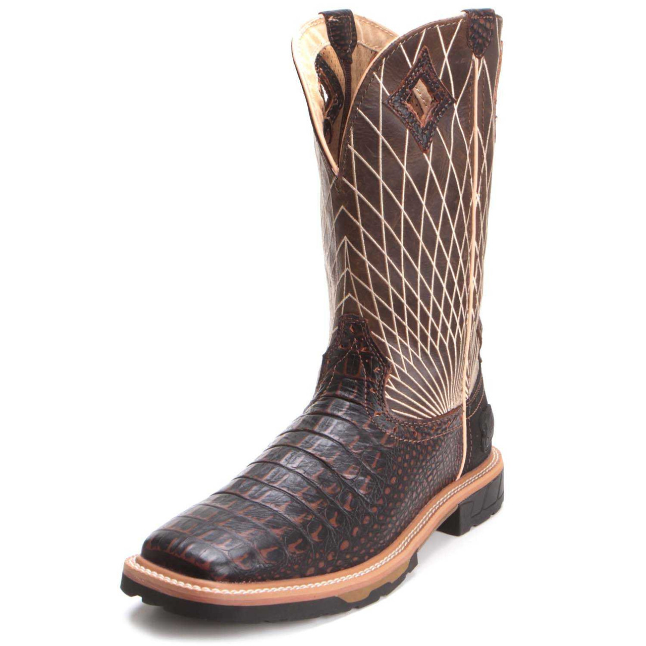 Justin Mens Crocodile Print Commander 