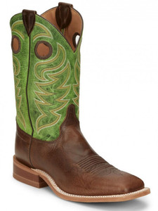 Justin Men's Clinton Taupe Western Boots - Wide Square Toe  - BR723 Justin Men's Clinton Taupe Western Boots - Wide Square Toe  - BR723
