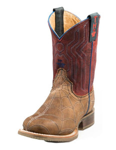 Kid's Tin Haul Spider Hero boot 8 inch Shaft - 14-018-0077-0802BR Kid's Tin Haul Spider Hero boot 8 inch Shaft - 14-018-0077-0802BR