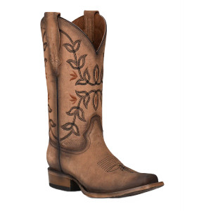Circle G by Corral Ladies Flowered Embroidery Brown Boots - L2032 Circle G by Corral Ladies Flowered Embroidery Brown Boots - L2032