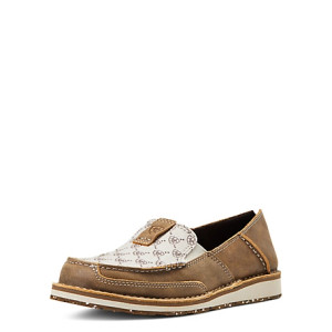 Clearance! Ariat Ladies Logo Suede Brown Bomber Slip On Cruiser - 10040380 Clearance! Ariat Ladies Logo Suede Brown Bomber Slip On Cruiser - 10040380